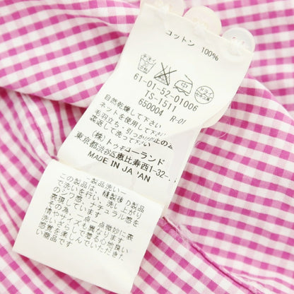 【中古】トゥモローランド TOMORROWLAND コットン ギンガムチェック カジュアルシャツ ピンクxホワイト【 S 】【 状態ランクB 】【 メンズ 】