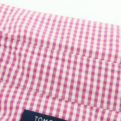 【中古】トゥモローランド TOMORROWLAND コットン ギンガムチェック カジュアルシャツ ピンクxホワイト【 S 】【 状態ランクB 】【 メンズ 】