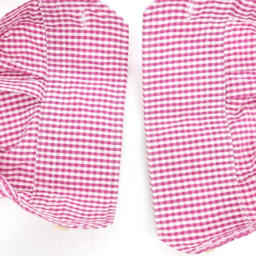 【中古】トゥモローランド TOMORROWLAND コットン ギンガムチェック カジュアルシャツ ピンクxホワイト【 S 】【 状態ランクB 】【 メンズ 】