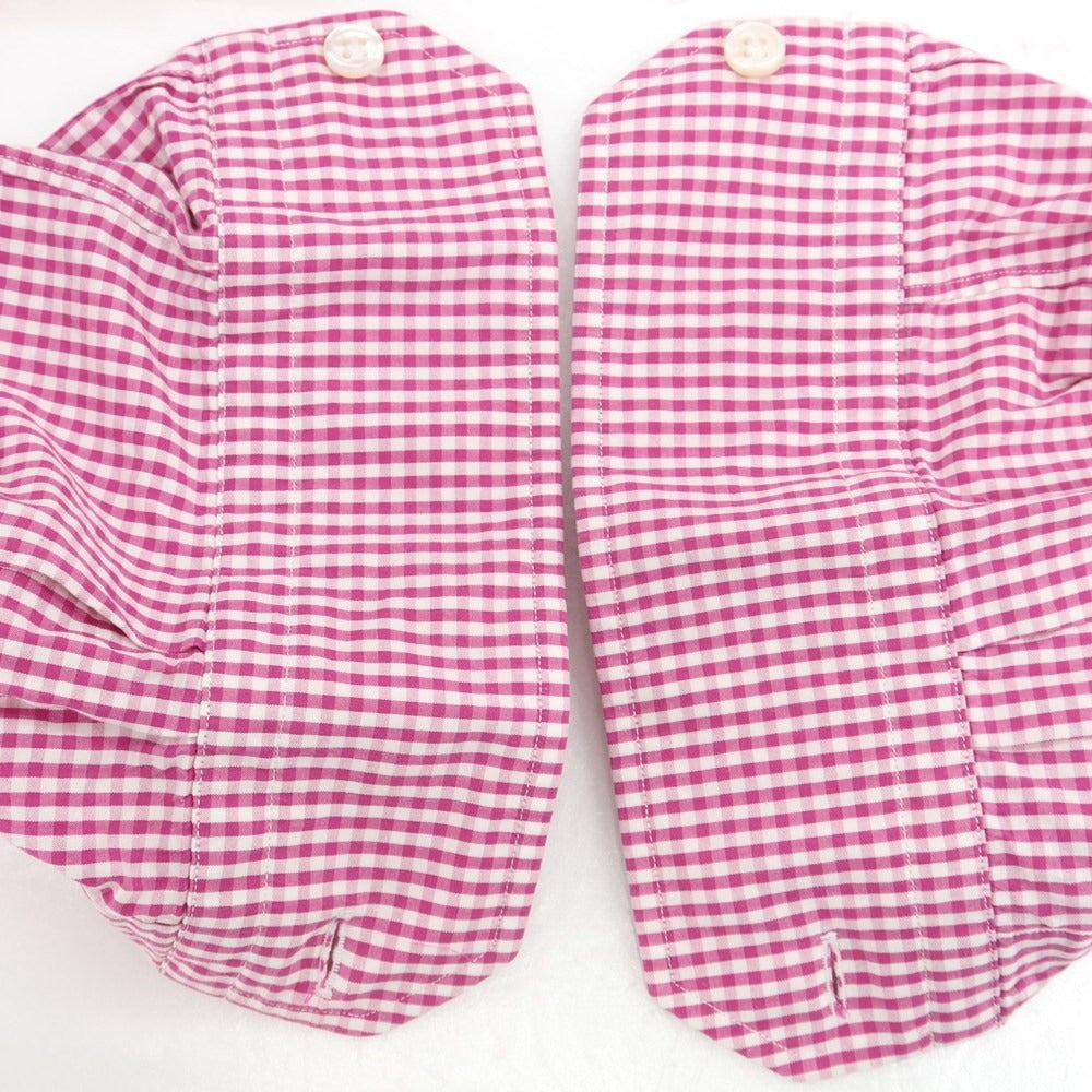 【中古】トゥモローランド TOMORROWLAND コットン ギンガムチェック カジュアルシャツ ピンクxホワイト【 S 】【 状態ランクB 】【 メンズ 】