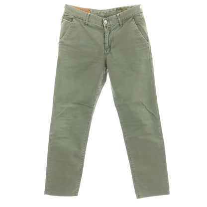 【中古】ケアレーベル Care label コットン カジュアルスラックスパンツ オリーブ【サイズ30】【 状態ランクC 】【 メンズ 】