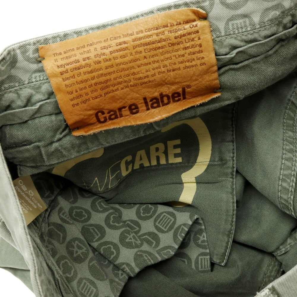 【中古】ケアレーベル Care label コットン カジュアルスラックスパンツ オリーブ【サイズ30】【 状態ランクC 】【 メンズ 】
