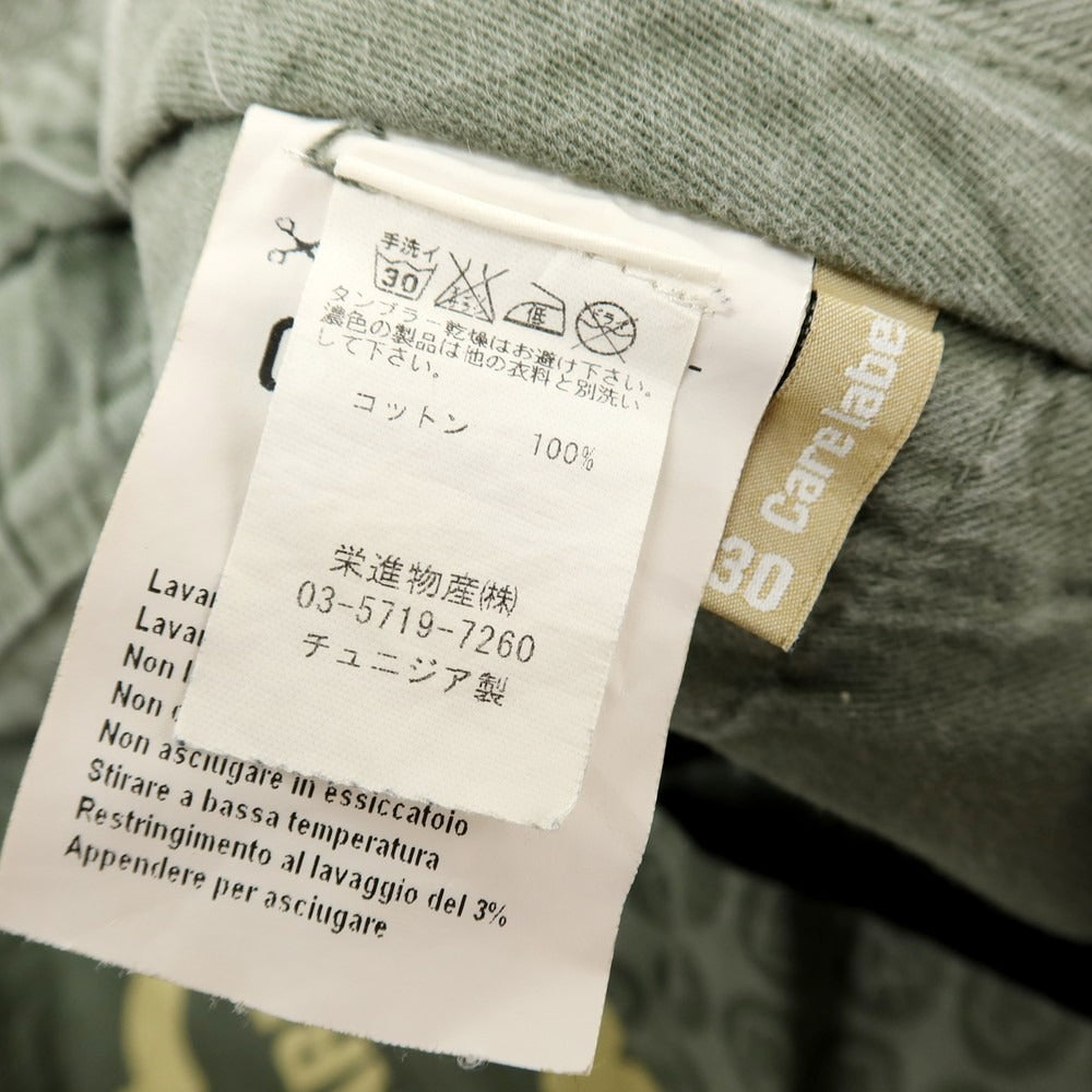 【中古】ケアレーベル Care label コットン カジュアルスラックスパンツ オリーブ【サイズ30】【 状態ランクC 】【 メンズ 】[CPD]