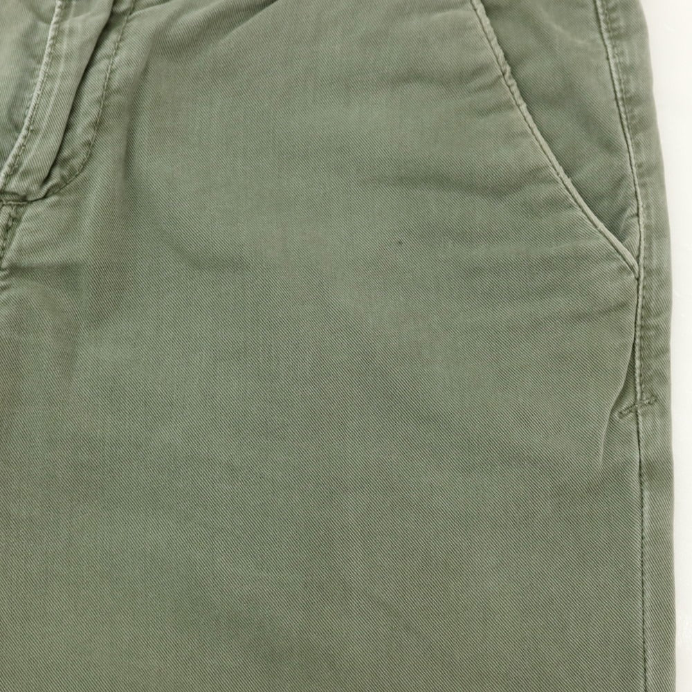 【中古】ケアレーベル Care label コットン カジュアルスラックスパンツ オリーブ【サイズ30】【 状態ランクC 】【 メンズ 】