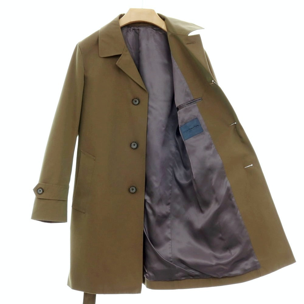 【中古】グローバルスタイル GLOBAL STYLE コットン 玉虫 ステンカラーコート オリーブ系【サイズ表記なし（M位）】【 状態ランクB 】【 メンズ 】[CPD]