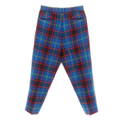 【中古】ニート NEAT ウール チェック カジュアルスラックスパンツ ブルーxレッド【 46 】【 状態ランクB 】【 メンズ 】