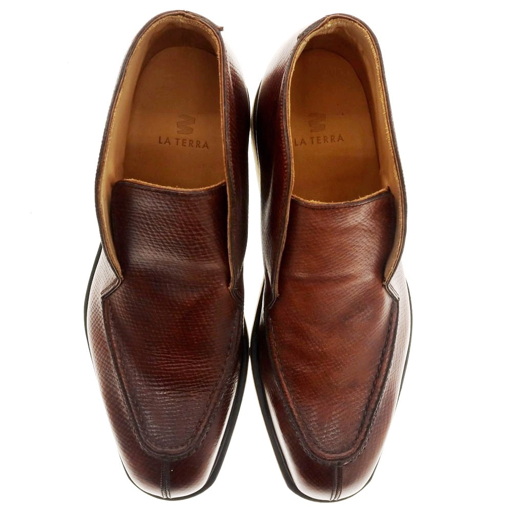 【中古】ラ テッラ LA TERRA スリッポンブーツ ブラウン【 39 】【 状態ランクA 】【 メンズ 】