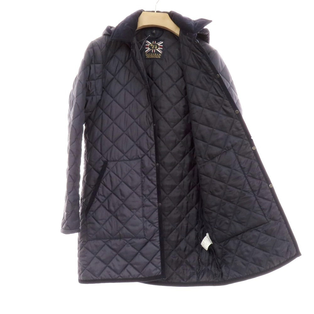 【中古】ラベンハム LAVENHAM ポリエステル 中綿入り キルティングコート ネイビー【サイズ36】【 状態ランクB 】【 メンズ 】[BPD]