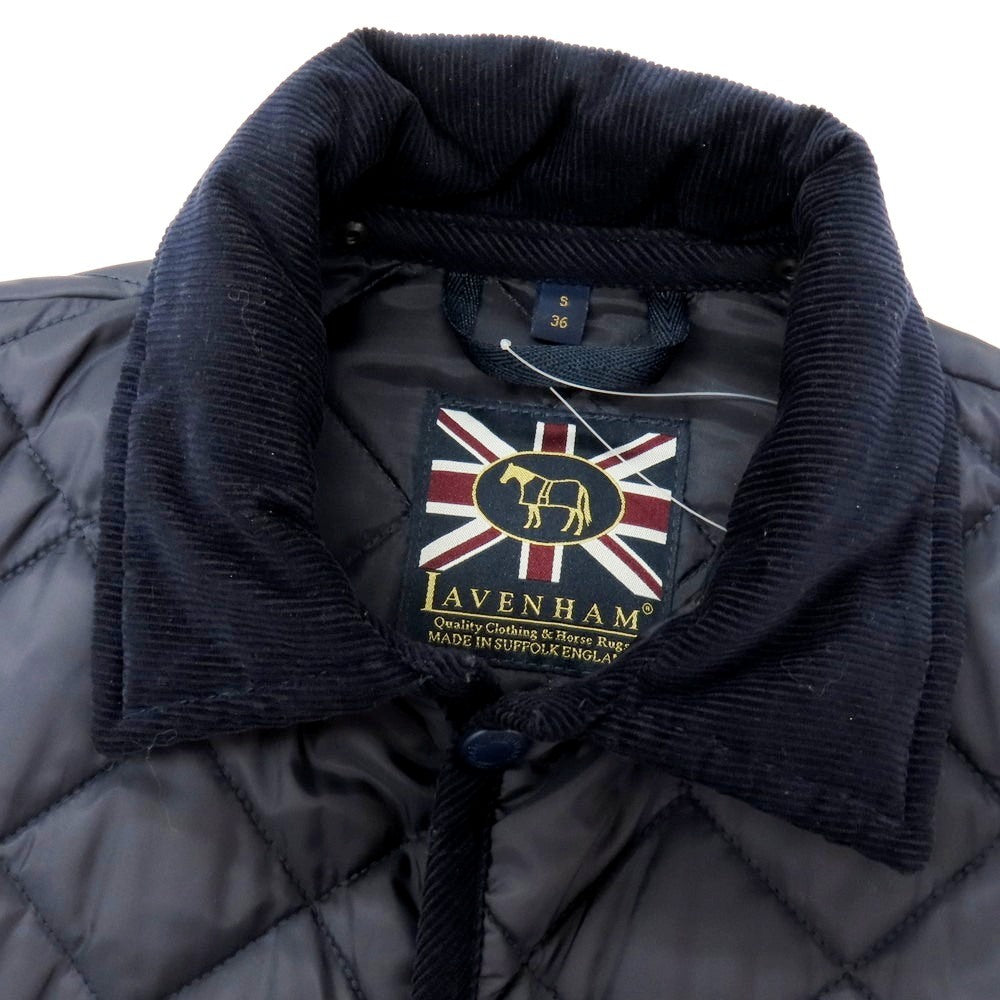 【中古】ラベンハム LAVENHAM ポリエステル 中綿入り キルティングコート ネイビー【サイズ36】【 状態ランクB 】【 メンズ 】[BPD]