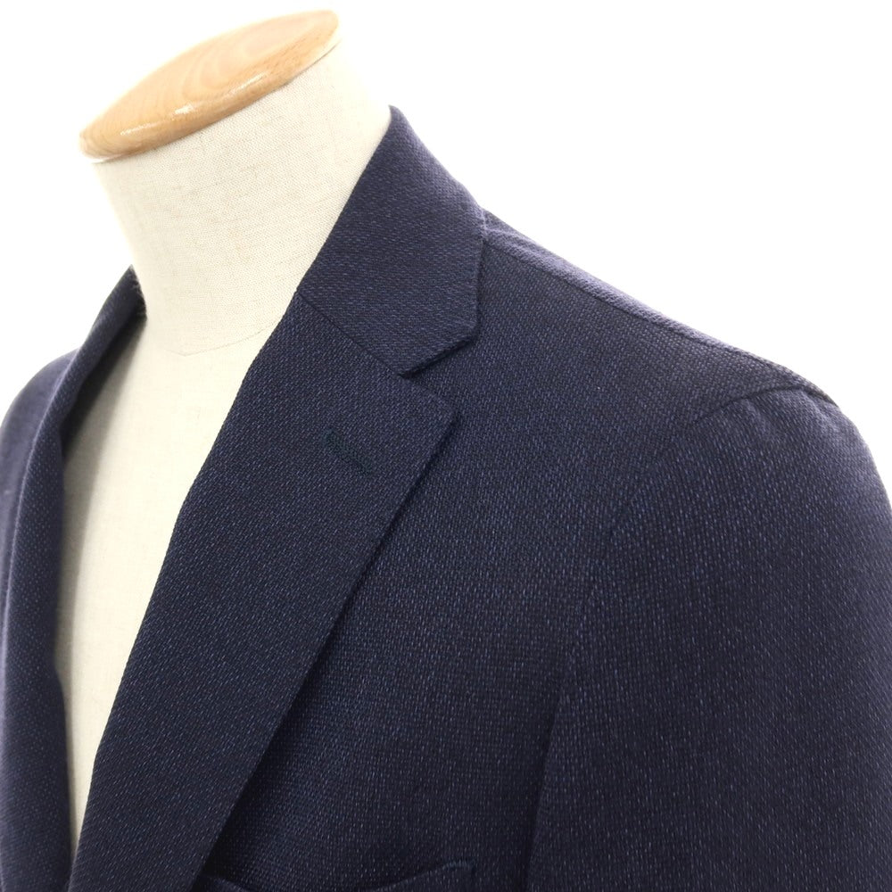 【中古】グリーンレーベルリラクシング green label relaxing ECOPET ポリエステル 2B テーラードジャケット ネイビー【サイズ44】【 状態ランクC 】【 メンズ 】