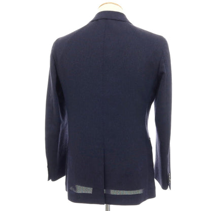 【中古】グリーンレーベルリラクシング green label relaxing ECOPET ポリエステル 2B テーラードジャケット ネイビー【サイズ44】【 状態ランクC 】【 メンズ 】