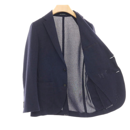 【中古】グリーンレーベルリラクシング green label relaxing ECOPET ポリエステル 2B テーラードジャケット ネイビー【サイズ44】【 状態ランクC 】【 メンズ 】