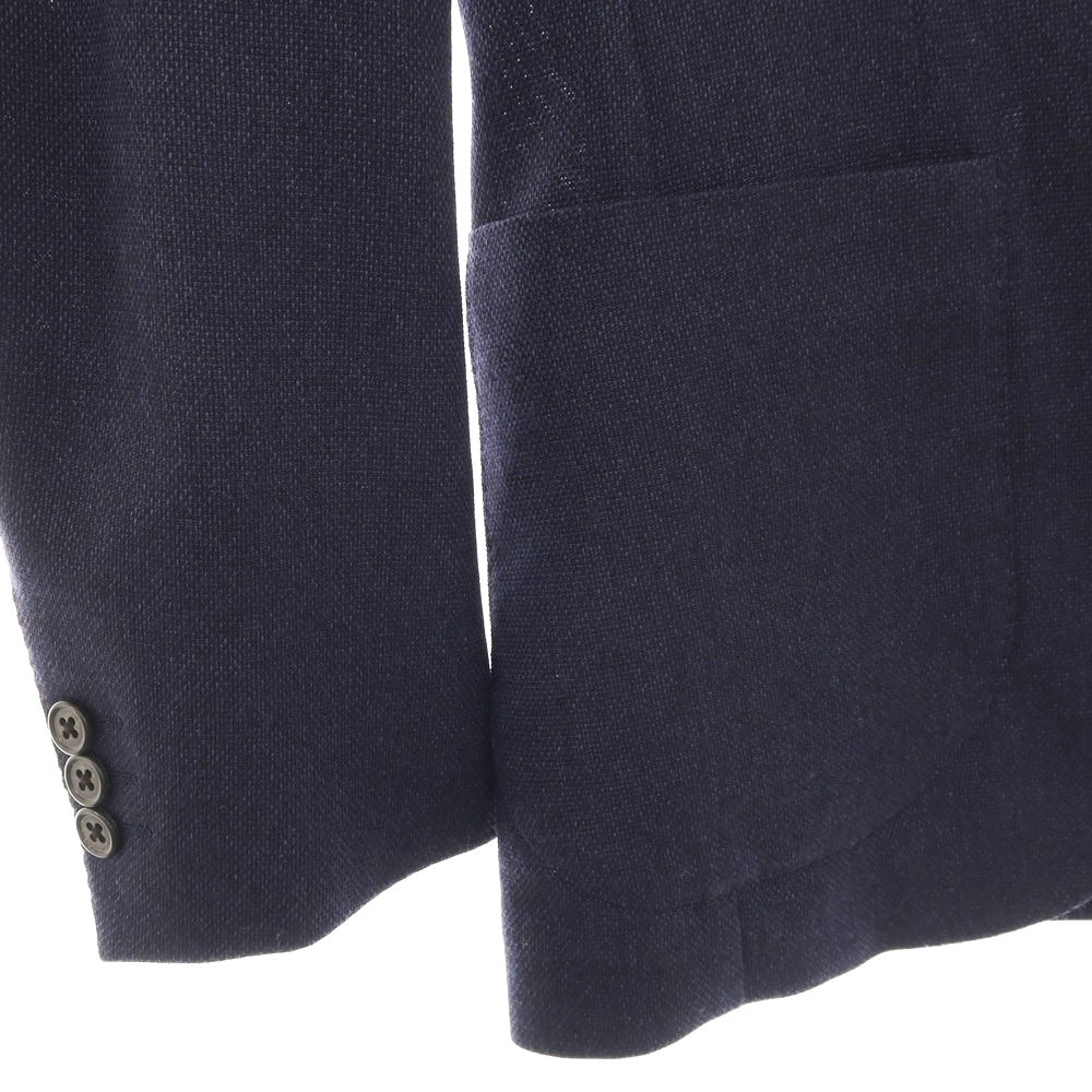 【中古】グリーンレーベルリラクシング green label relaxing ECOPET ポリエステル 2B テーラードジャケット ネイビー【サイズ44】【 状態ランクC 】【 メンズ 】