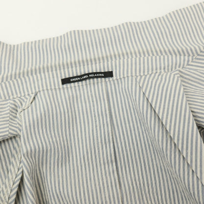 【中古】グリーンレーベルリラクシング green label relaxing ストレッチ コットン シアサッカー ストライプ 3B テーラードジャケット ブルーxホワイト【サイズ44】【 状態ランクC 】【 メンズ 】