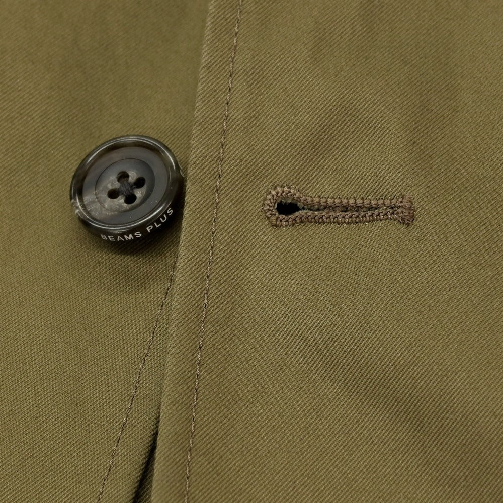 【中古】ビームスプラス BEAMS PLUS コットン 3B カジュアルジャケット オリーブグリーン【サイズS】【 状態ランクC 】【 メンズ 】