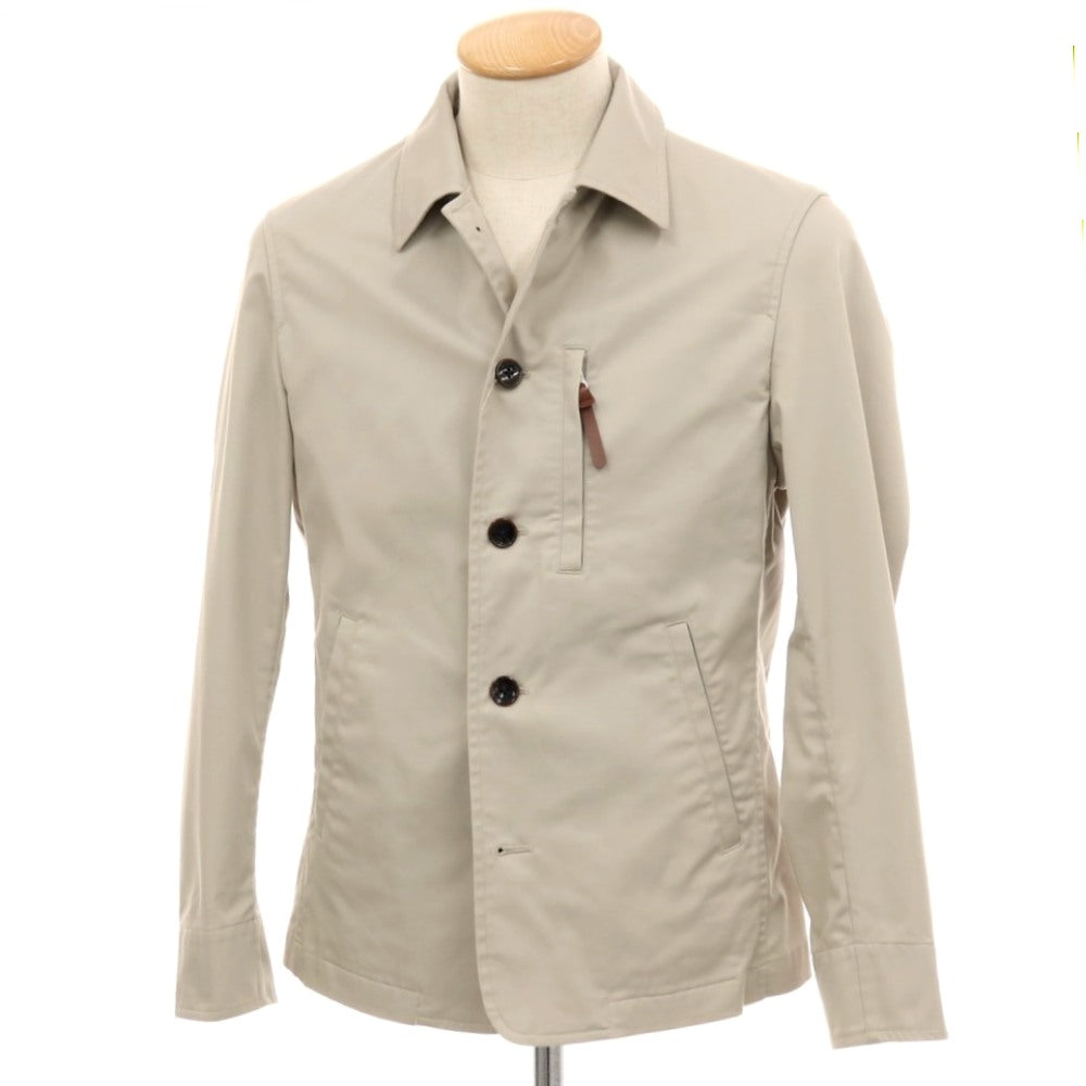 【中古】シップス SHIPS ストレッチ ポリエステルコットン ライトカバージャケット ライトグレー【サイズS】【 状態ランクC 】【 メンズ 】