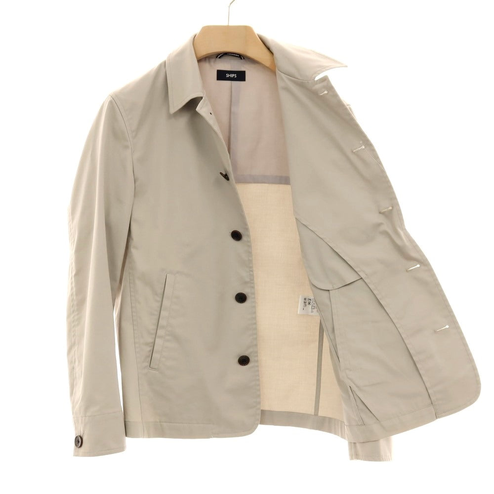 【中古】シップス SHIPS ストレッチ ポリエステルコットン ライトカバージャケット ライトグレー【サイズS】【 状態ランクC 】【 メンズ 】