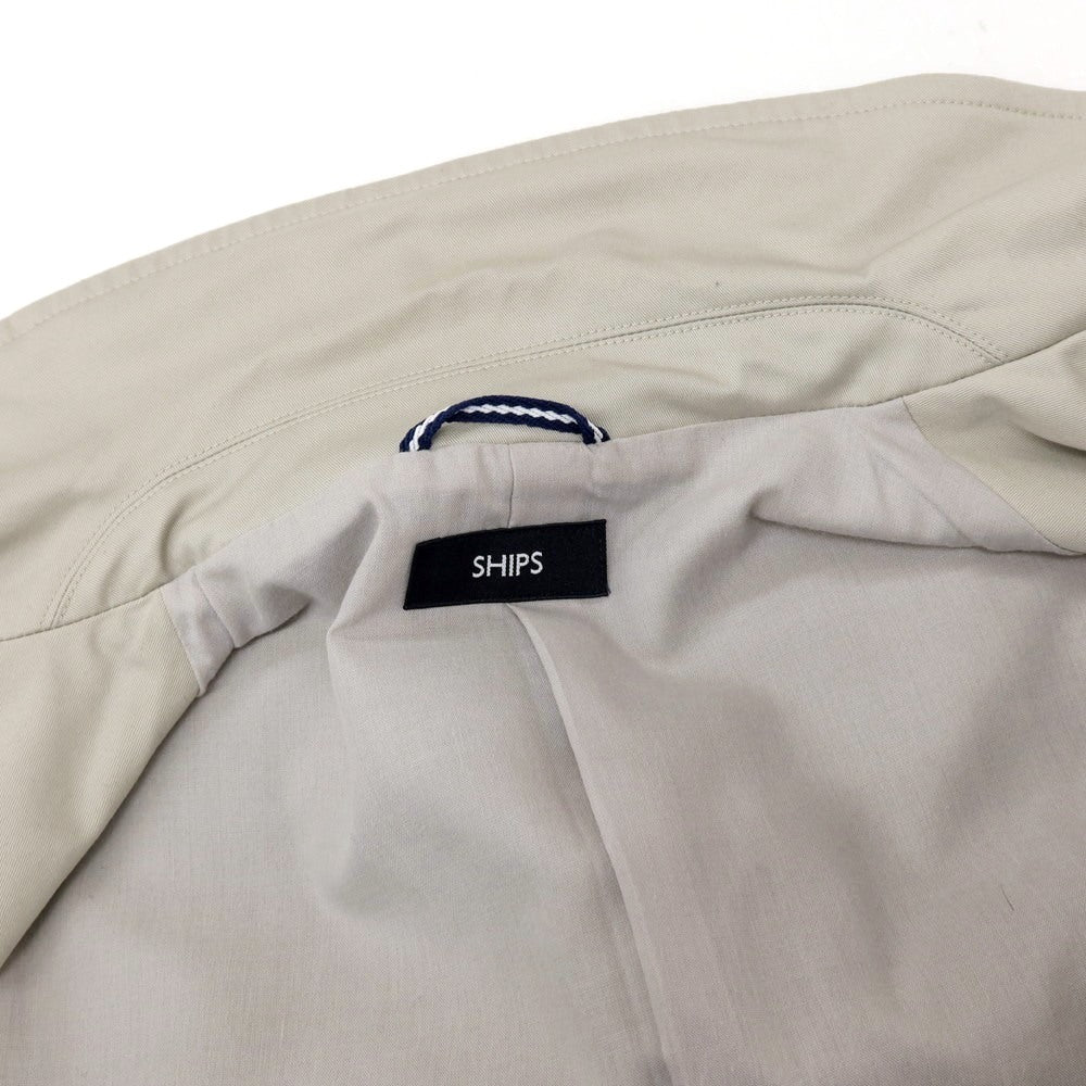 【中古】シップス SHIPS ストレッチ ポリエステルコットン ライトカバージャケット ライトグレー【サイズS】【 状態ランクC 】【 メンズ 】