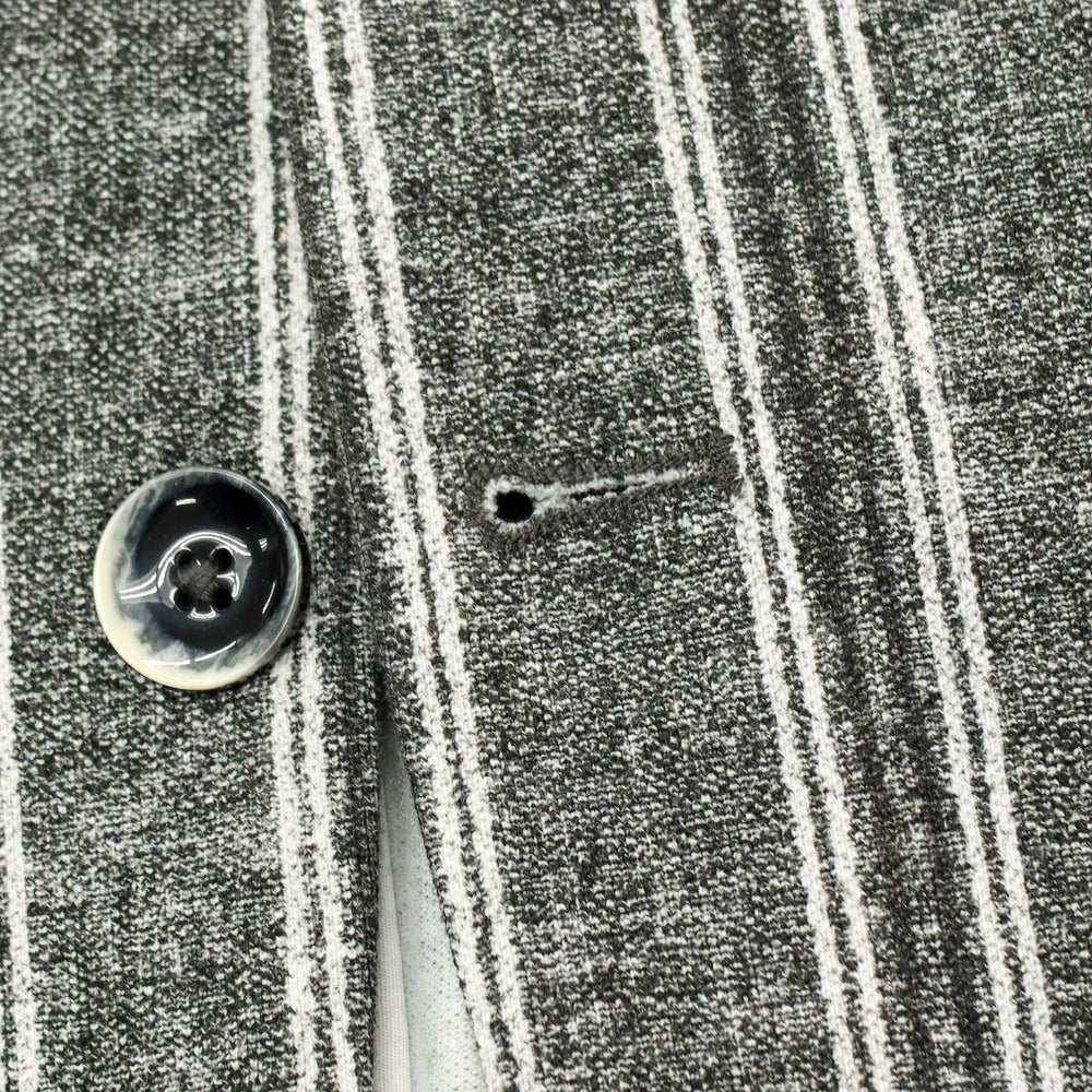 【中古】チルコロ1901 CIRCOLO 1901 コットン ジャージー ストライプ プリント 2B カジュアルジャケット グレーxホワイト【サイズ42】【 状態ランクB 】【 メンズ 】