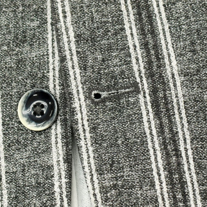 【中古】チルコロ1901 CIRCOLO 1901 コットン ジャージー ストライプ プリント 2B カジュアルジャケット グレーxホワイト【サイズ42】【 状態ランクB 】【 メンズ 】