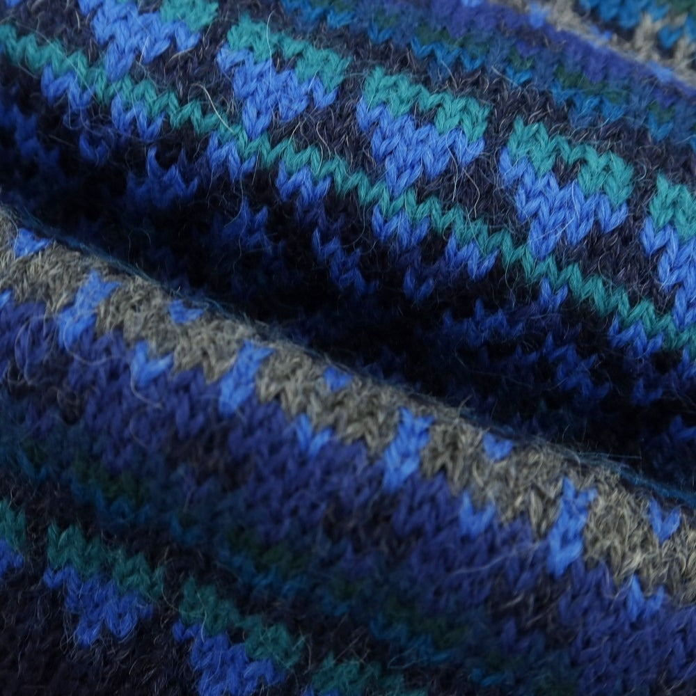 【中古】ラファモリーナ RAffa MOLINA アルパカ フェアアイル柄 ニットベスト ネイビー系【 S 】【 状態ランクB 】【 メンズ 】