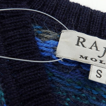【中古】ラファモリーナ RAffa MOLINA アルパカ フェアアイル柄 ニットベスト ネイビー系【 S 】【 状態ランクB 】【 メンズ 】