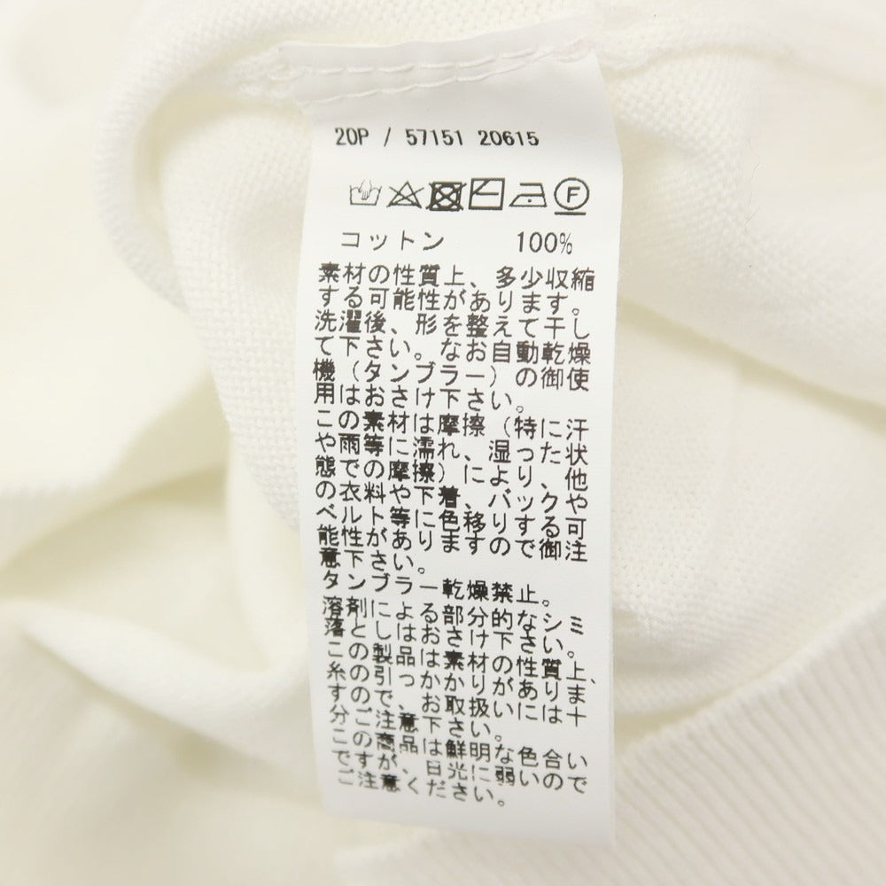 【中古】グランサッソ GRAN SASSO ハイゲージ フレッシュコットン クルーネック 半袖 プルオーバーニット ホワイト【サイズ44】【 状態ランクB 】【 メンズ 】