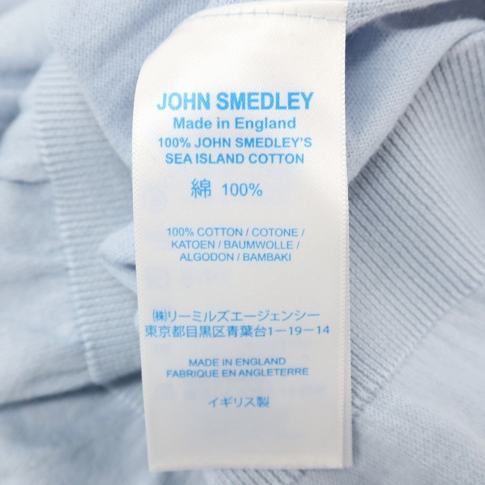 【中古】ジョンスメドレー JOHN SMEDLEY ハイゲージ シーアイランドコットン クルーネック 半袖 プルオーバーニット ライトブルー【サイズS】【 状態ランクC 】【 メンズ 】