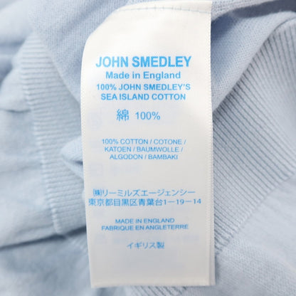 【中古】ジョンスメドレー JOHN SMEDLEY ハイゲージ シーアイランドコットン クルーネック 半袖 プルオーバーニット ライトブルー【サイズS】【 状態ランクC 】【 メンズ 】
