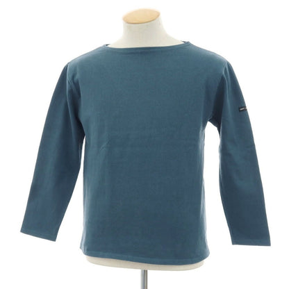 【中古】セントジェームス SAINT JAMES コットン バスクシャツ ブルーグリーン系【 3 】【 状態ランクC 】【 メンズ 】