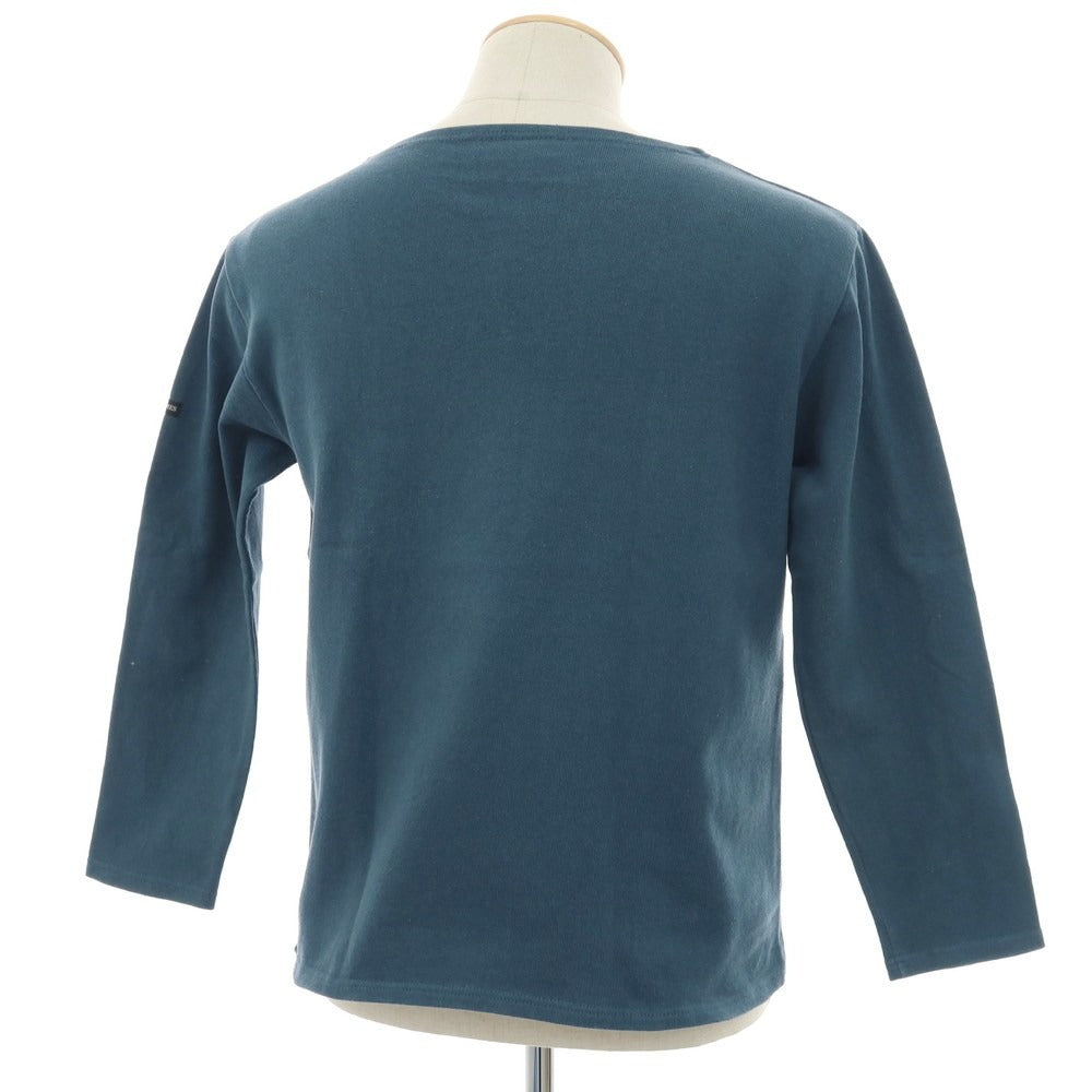 【中古】セントジェームス SAINT JAMES コットン バスクシャツ ブルーグリーン系【 3 】【 状態ランクC 】【 メンズ 】