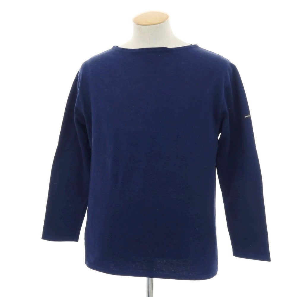 【中古】セントジェームス SAINT JAMES コットン バスクシャツ ネイビー【 4 】【 状態ランクC 】【 メンズ 】