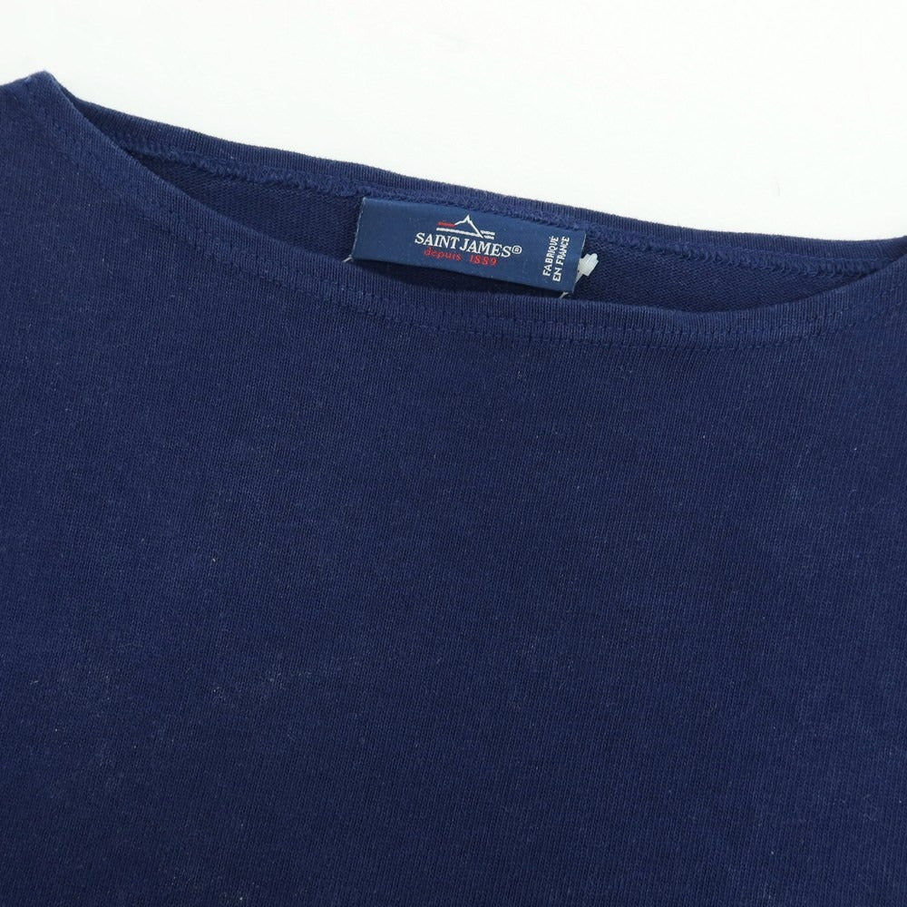 【中古】セントジェームス SAINT JAMES コットン バスクシャツ ネイビー【 4 】【 状態ランクC 】【 メンズ 】
