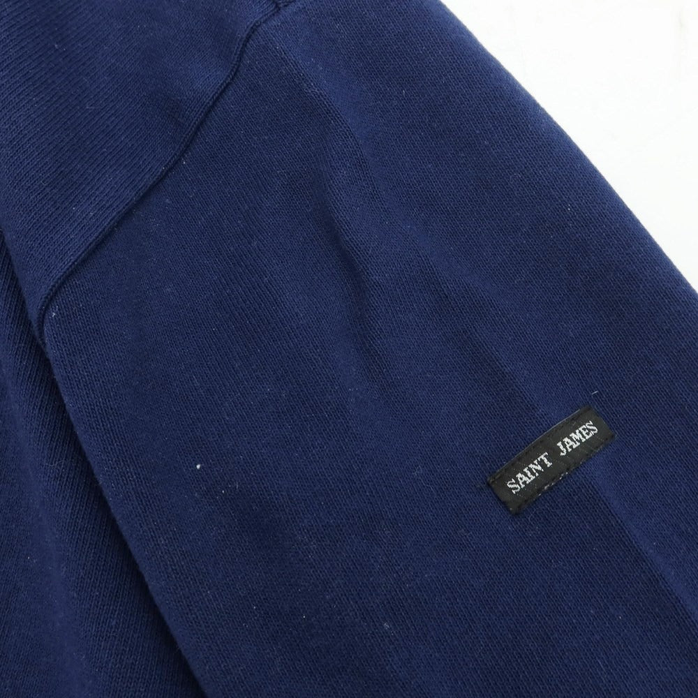 【中古】セントジェームス SAINT JAMES コットン バスクシャツ ネイビー【 4 】【 状態ランクC 】【 メンズ 】