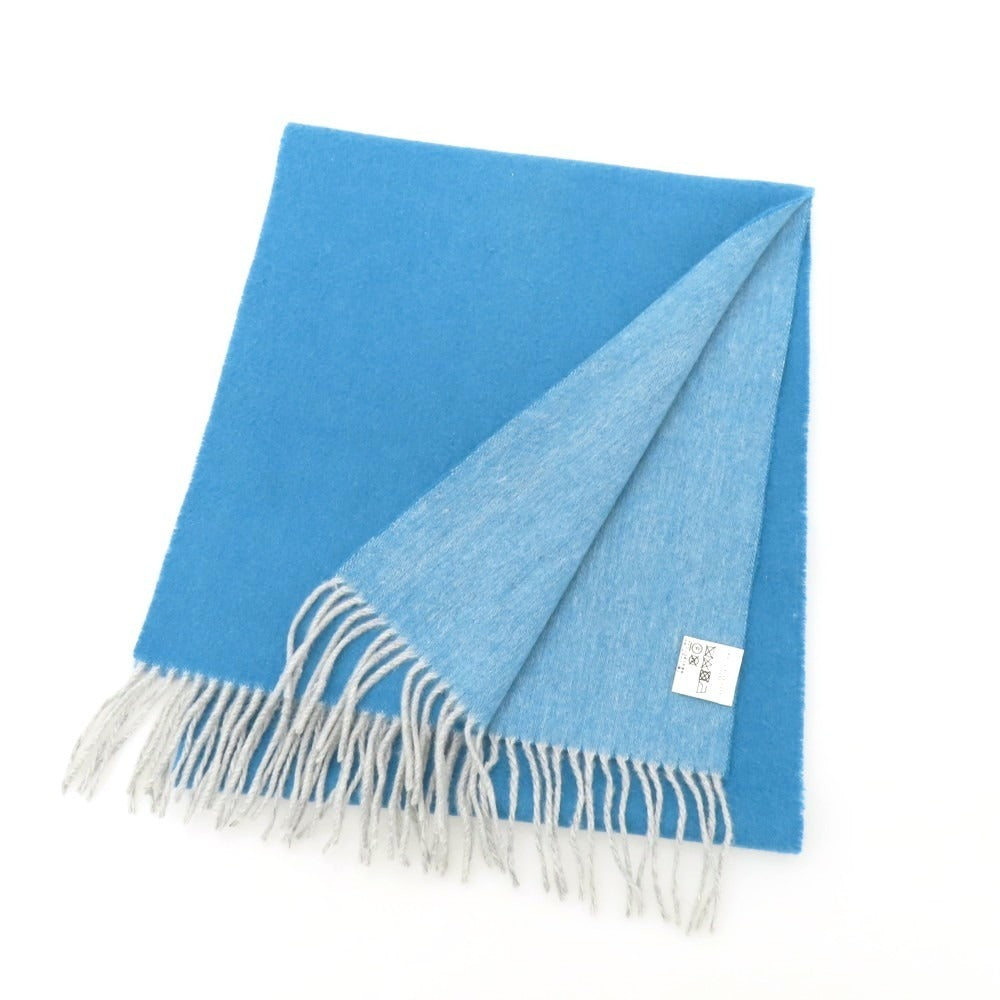 【中古】シップス SHIPS カシミヤ マフラー ライトブルー【 状態ランクB 】【 メンズ 】