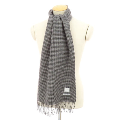 【中古】シップス SHIPS カシミヤ ハウンドトゥース マフラー グレーxブラック【 状態ランクB 】【 メンズ 】