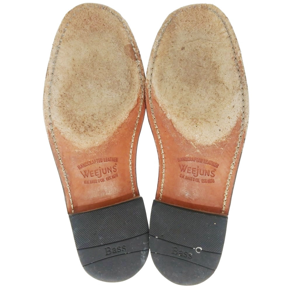 【中古】ジーエイチバス G.H.BASS&amp;CO. WEEJUNS コインローファー バーガンディ【 UK6.5 】【 状態ランクC 】【 メンズ 】