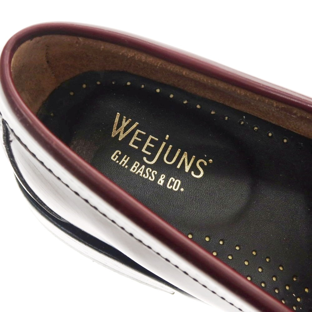 【中古】ジーエイチバス G.H.BASS&amp;CO. WEEJUNS コインローファー バーガンディ【 UK6.5 】【 状態ランクC 】【 メンズ 】
