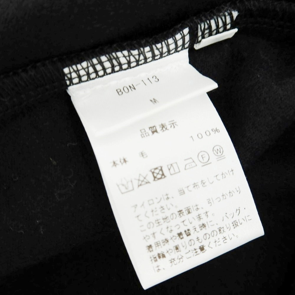 【中古】ボンフィル Bonfil ウール ハイネック 長袖Ｔシャツ ブラック【 M 】【 状態ランクA 】【 メンズ 】