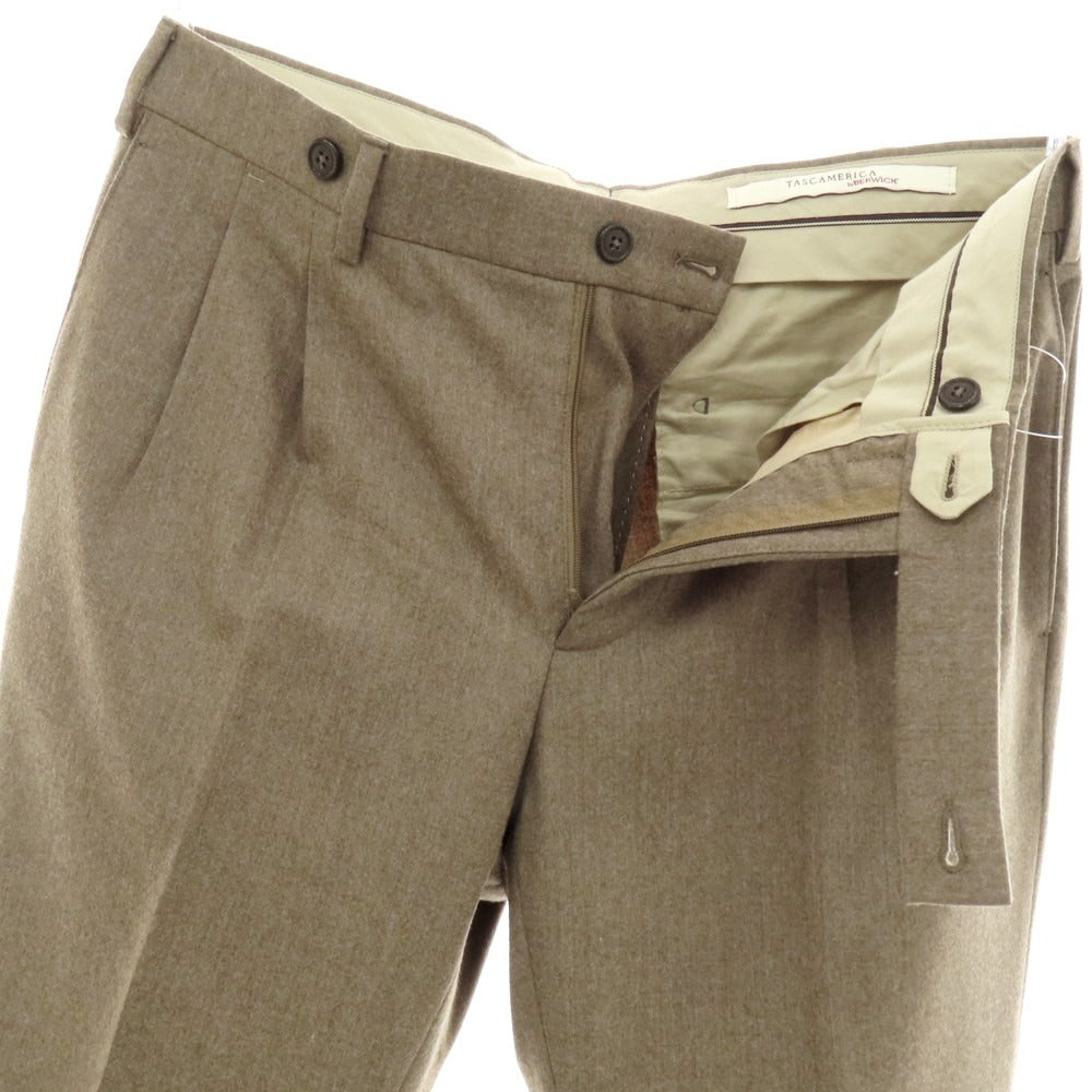 【中古】ベルウィッチ BERWICH ウールカシミヤ ドレススラックスパンツ ブラウン系【 46 】【 状態ランクA 】【 メンズ 】