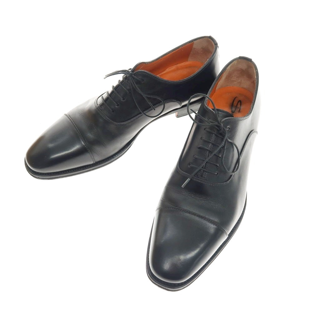 【中古】サントーニ Santoni ストレートチップ ドレスシューズ ブラック【 8 1/2 】【 状態ランクB 】【 メンズ 】