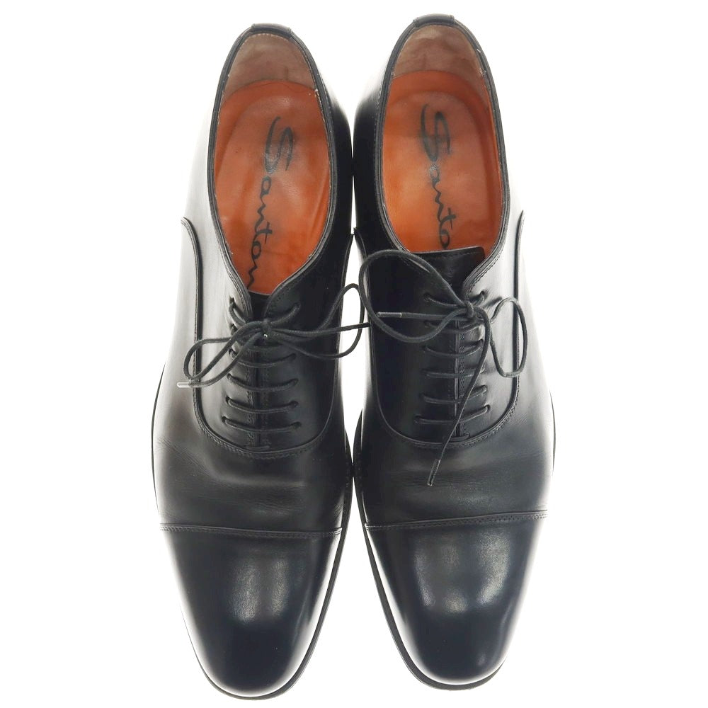 【中古】サントーニ Santoni ストレートチップ ドレスシューズ ブラック【 8 1/2 】【 状態ランクB 】【 メンズ 】