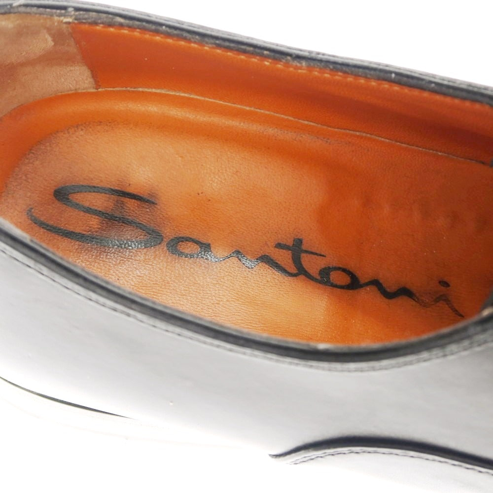 【中古】サントーニ Santoni ストレートチップ ドレスシューズ ブラック【 8 1/2 】【 状態ランクB 】【 メンズ 】