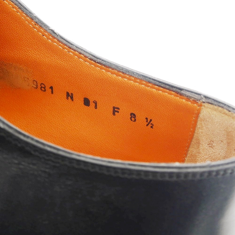 【中古】サントーニ Santoni ストレートチップ ドレスシューズ ブラック【 8 1/2 】【 状態ランクB 】【 メンズ 】
