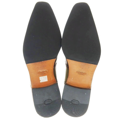 【中古】サントーニ Santoni ブラインドブローグ ドレスシューズ ブラウンxライトグリーン系【 8 】【 状態ランクB 】【 メンズ 】