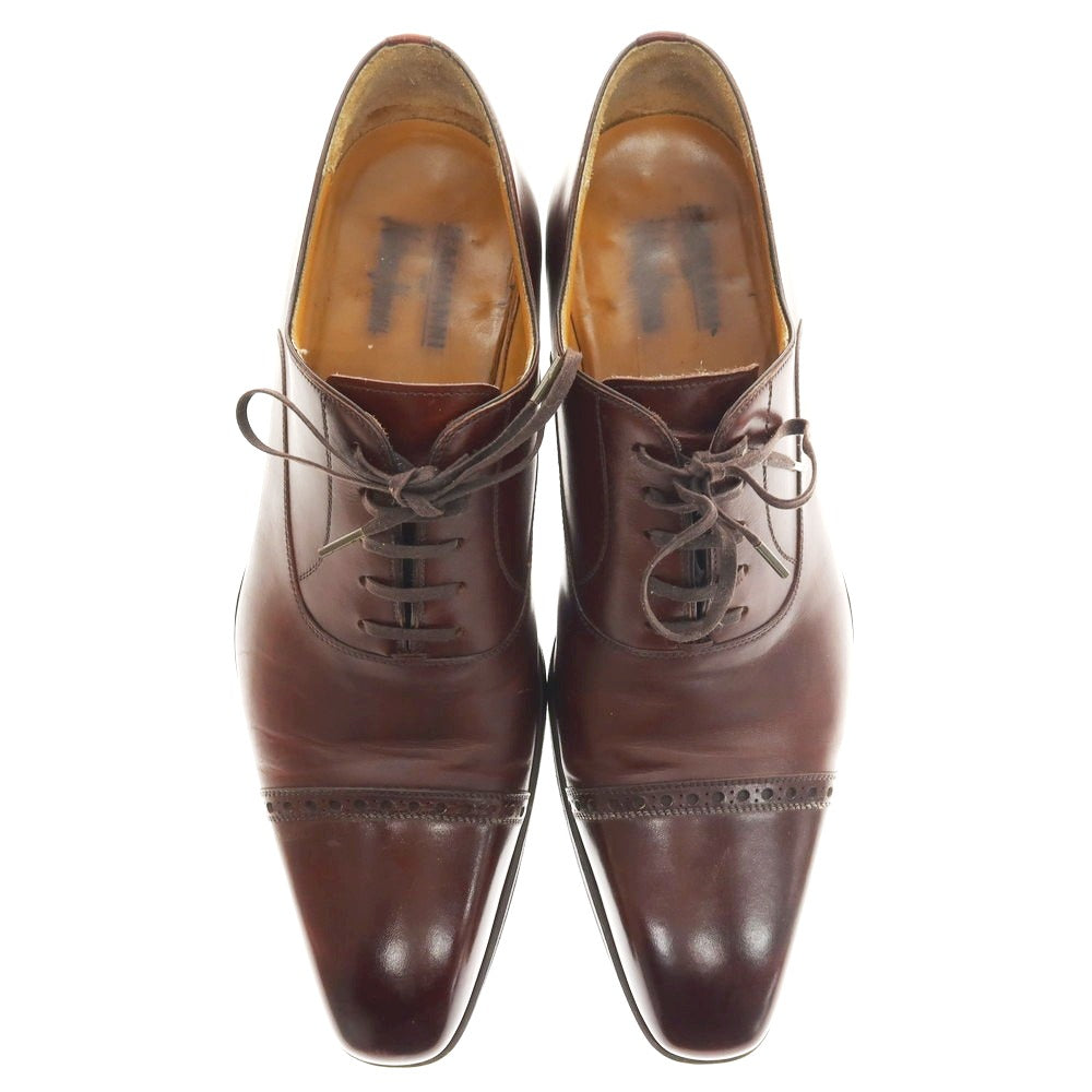 【中古】マグナーニ MAGNANNI ストレートチップ ドレスシューズ ブラウン【 サイズ9 】【 状態ランクB 】【 メンズ 】 [BPD]
