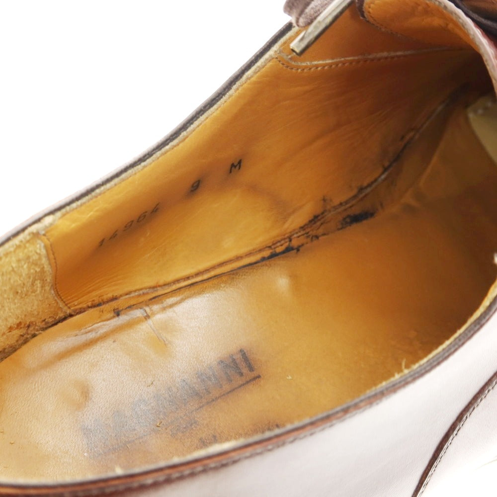 【中古】マグナーニ MAGNANNI ストレートチップ ドレスシューズ ブラウン【 サイズ9 】【 状態ランクB 】【 メンズ 】 [BPD]