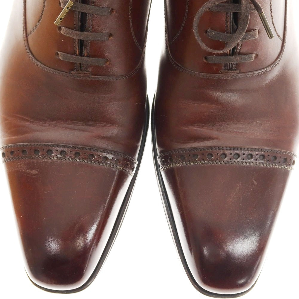 【中古】マグナーニ MAGNANNI ストレートチップ ドレスシューズ ブラウン【 サイズ9 】【 状態ランクB 】【 メンズ 】 [BPD]
