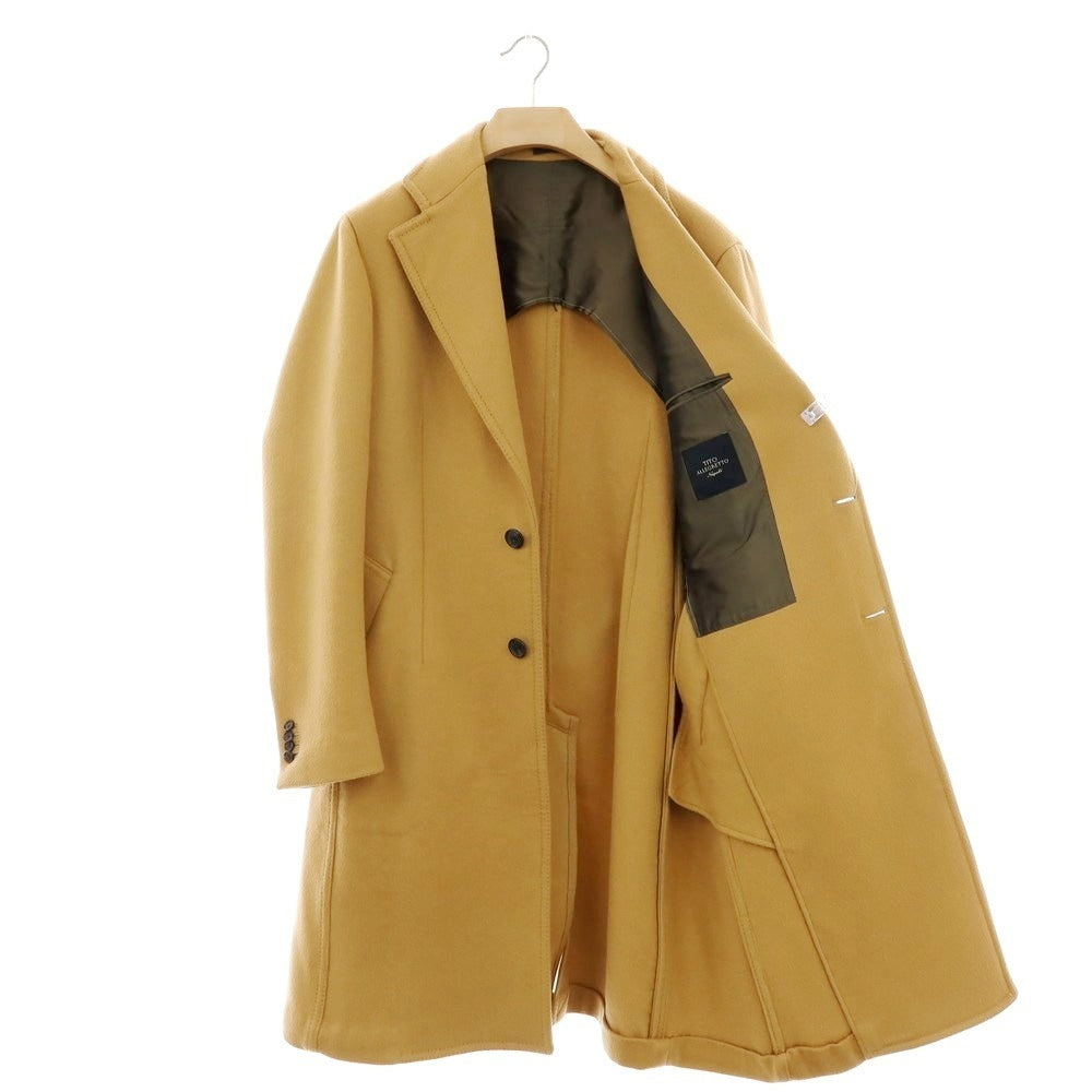 【中古】ティト アレグレット TITO ALLEGRETTO カシミヤ チェスターフィールドコート キャメルベージュ【 48 】【 状態ランクB 】【 メンズ 】