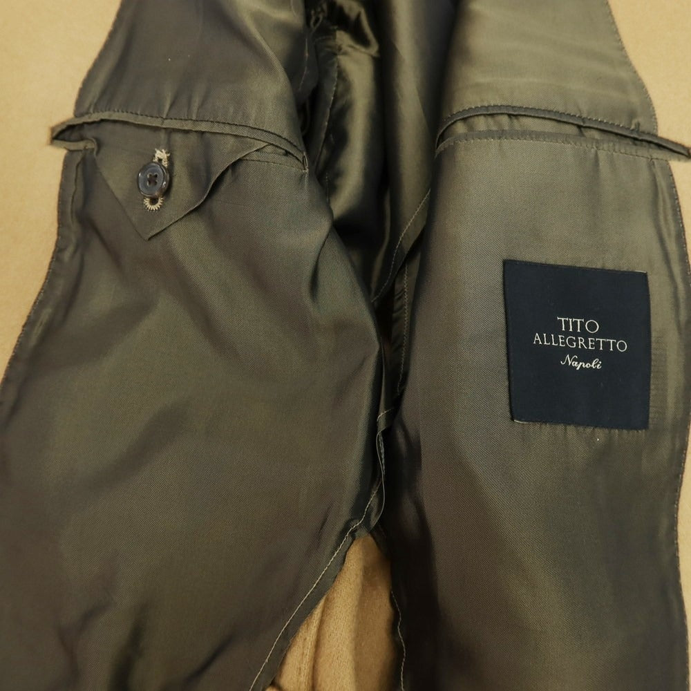 【中古】ティト アレグレット TITO ALLEGRETTO カシミヤ チェスターフィールドコート キャメルベージュ【 48 】【 状態ランクB 】【 メンズ 】